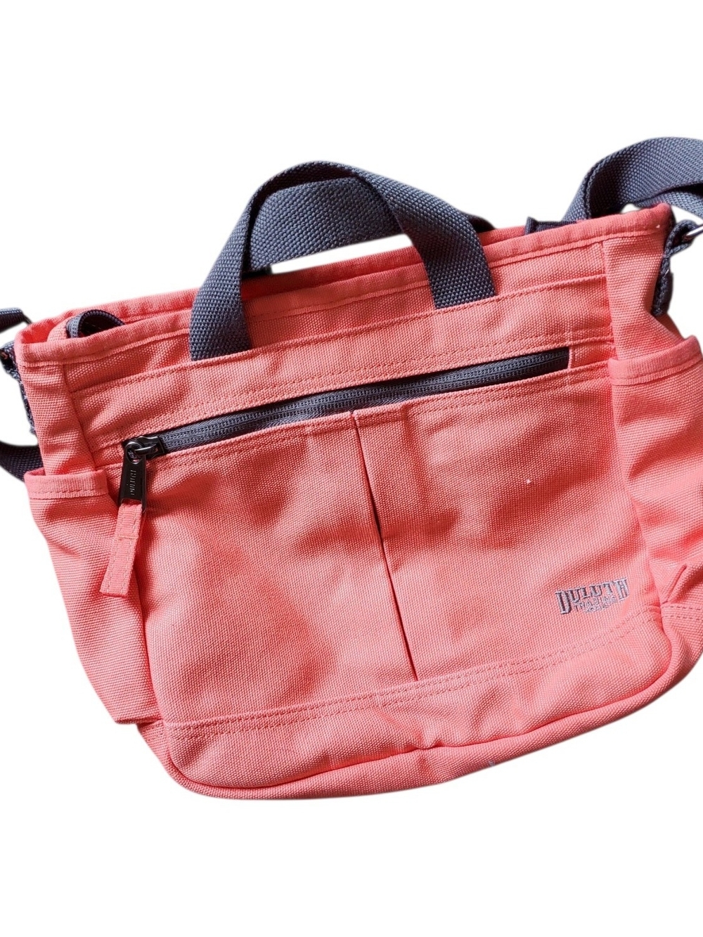 Duluth Trading Co. Coral Canvas Crossbody Tote